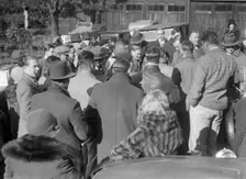 Participants in the Bugatti Owners Club car treasure hunt, 25 October 1931. Artist: Bill Brunell