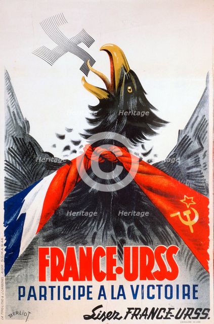 'Participate in the Victory', French Communist propaganda poster, 1944.  Artist: Berliot