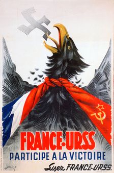 Participate in the Victory French Communist propaganda poster, 1944. Artist: Berliot