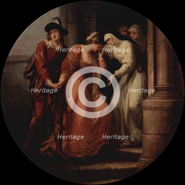 Parting of Abelard and Heloise, 1780. Creator: Angelica Kauffman.