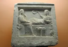 Parting scene relief, 1st century, Roman period, (2011). Creator: LTL