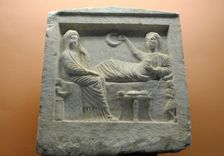 Parting scene relief, 1st century, Roman period, (2011). Creator: LTL