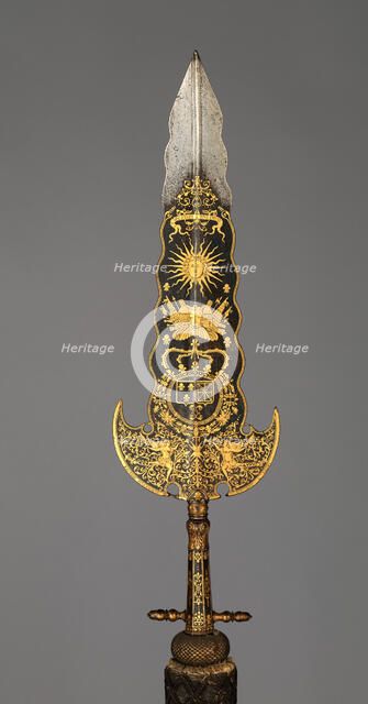 Partisan Carried by the Bodyguard of Louis XIV, French, Paris, ca. 1678-1709. Creator: Bonaventure Ravoisie.