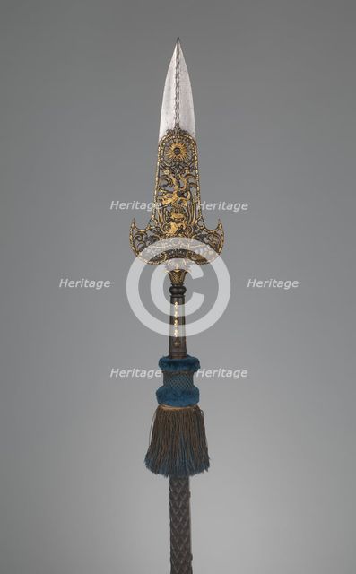 Partisan Carried by the Bodyguard of Louis XIV, French, Paris, c1679. Creator: Jean Berain.