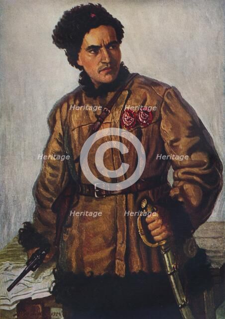 'Partisan A. G. Lunev', 1929. Artist: Nikolai Strunnikov.