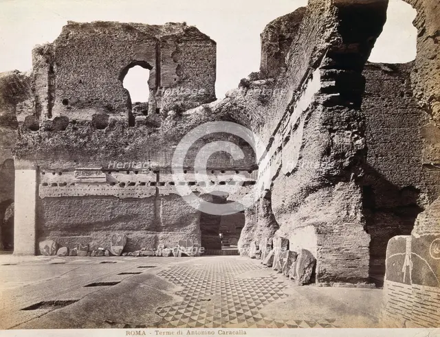 Partly ruined Roman baths of Antoninus Caracalla, c1880s. Creator: Unknown.