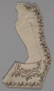 Parts of a Waistcoat, France, 1775/1890. Creator: Unknown