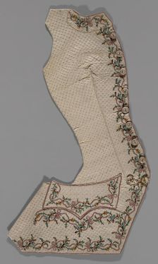 Parts of a Waistcoat, France, 1775/1890. Creator: Unknown