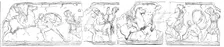 Parts of the Frieze of the Tomb of Mausolus, 1861. Creators: John Jessop Hardwick, Unknown