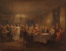 Party at the Parsonage, 1815. Creator: Alexander Lauréus