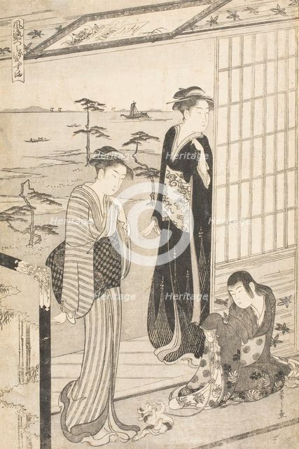 Party in a Teahouse near Suma Beach (image 2 of 2), c1790. Creator: Hosoda Eishi.
