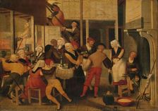 Party in a Brothel, c.1540. Creator: Workshop of the Brunswijkse Monogrammist