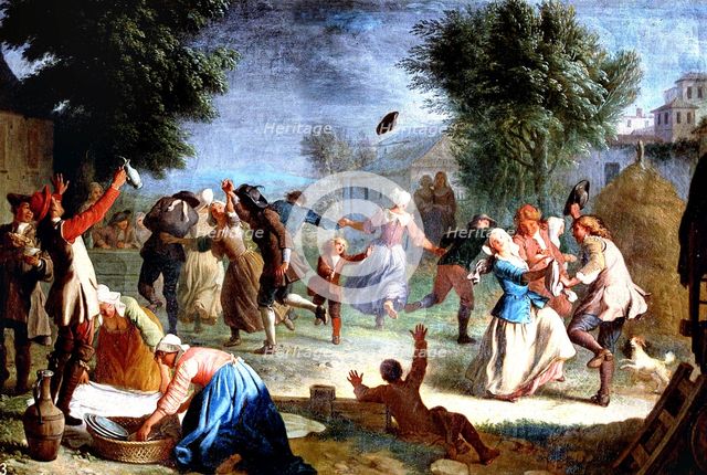 Party in the countryside', oil on canvas.
