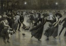Party on the Ice, 1909. Artist: Gause, Wilhelm (1853-1916)