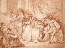 Party of Revellers, 18th century. Artist: Charles Nicolas Cochin