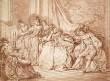 Party of Revellers, 18th century. Artist: Charles Nicolas Cochin