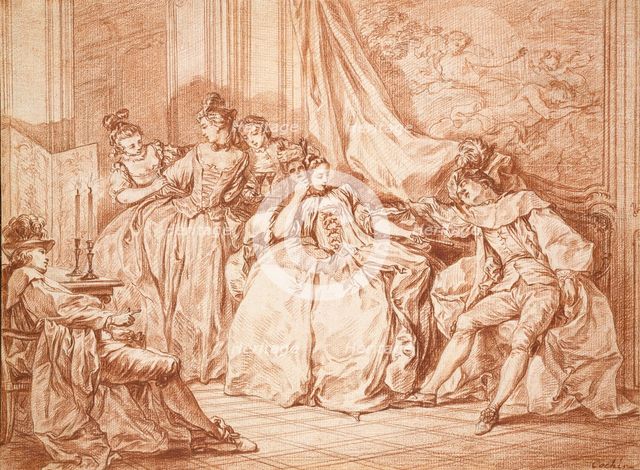 Party of Revellers, 18th century. Artist: Charles Nicolas Cochin.