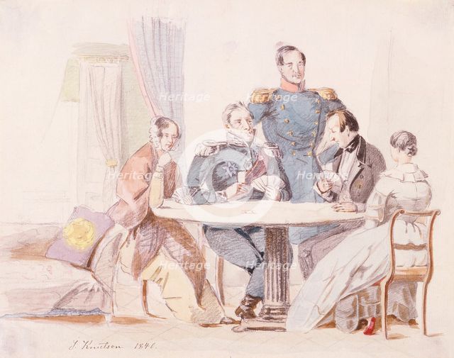 Party playing cards, 1840. Creator: Johan Knutson.