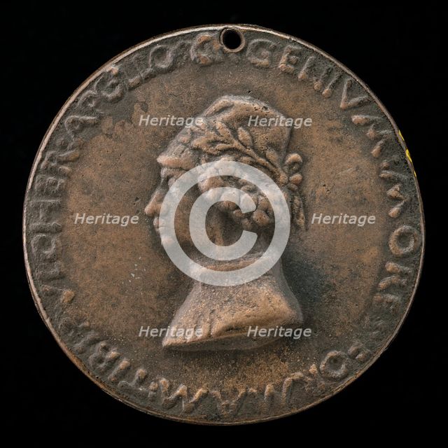 Parupus, an Unknown Poet [obverse], probably 1463/1477. Creator: Sperandio Savelli.