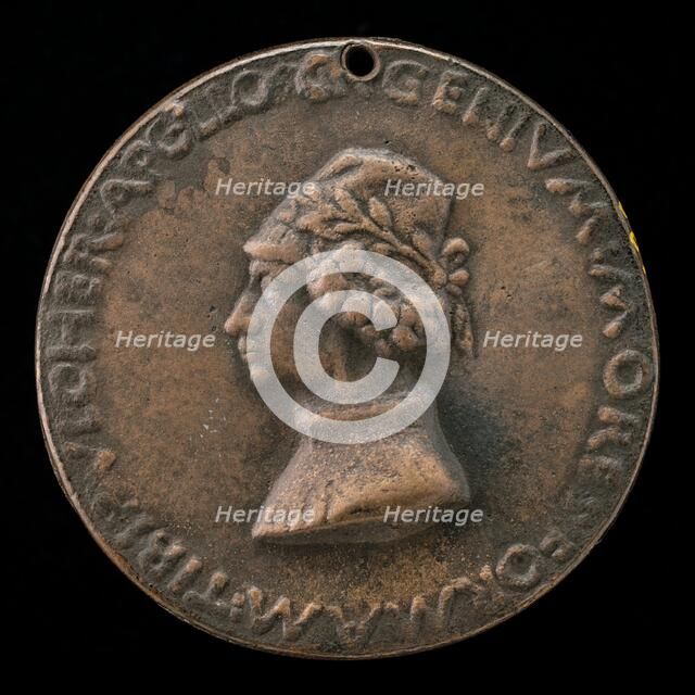 Parupus, an Unknown Poet [obverse], probably 1463/1477. Creator: Sperandio Savelli.