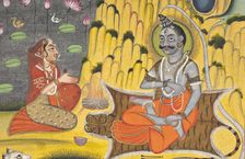 Parvati Worshipping Shiva (image 3 of 3), between 1750 and 1800. Creator: Unknown