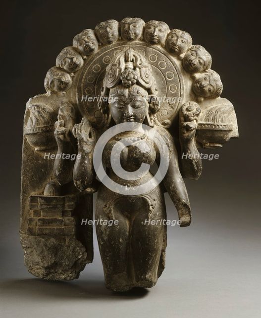 Parvati Performing the Panchatapas (Five Austerities) Ritual, 8th-9th century. Creator: Unknown.