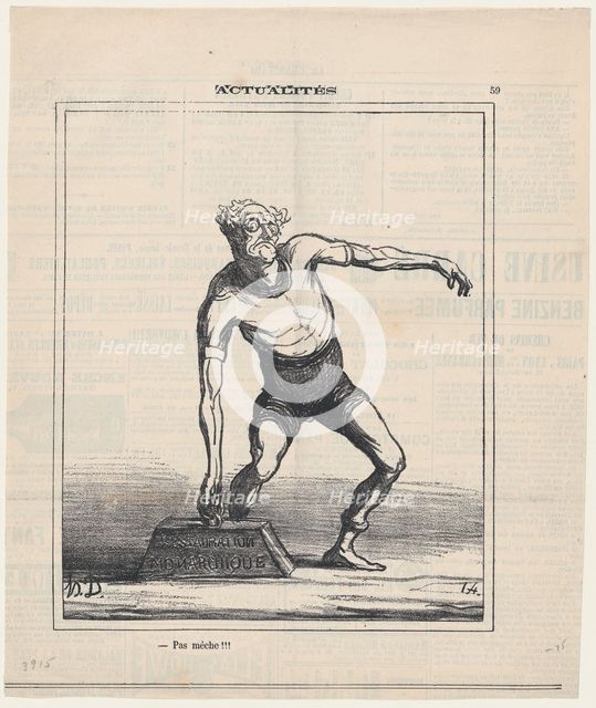 Pas mèche!!!, 1872. Creator: Honore Daumier.