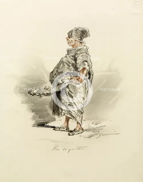 Pas coquette, 19th century. Creator: Paul Gavarni.