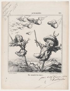 Pas rassurés les ècus!, 1869. Creator: Honore Daumier
