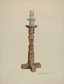 Pascal Candlestick, 1937. Creator: Ethel Dougan