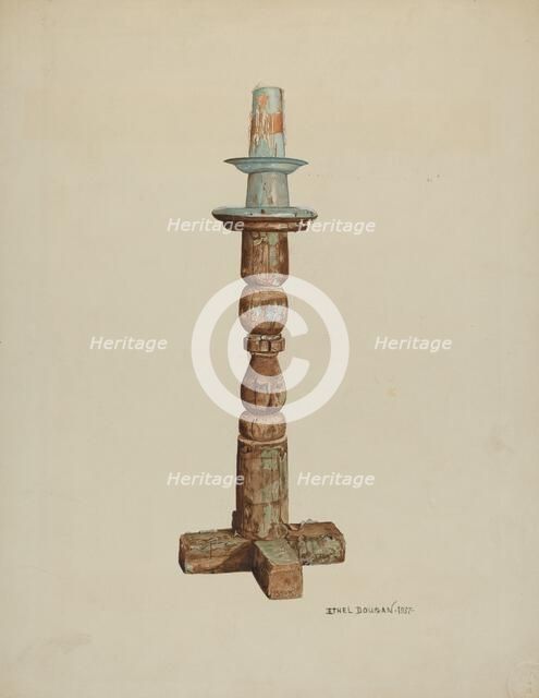 Pascal Candlestick, 1937. Creator: Ethel Dougan.