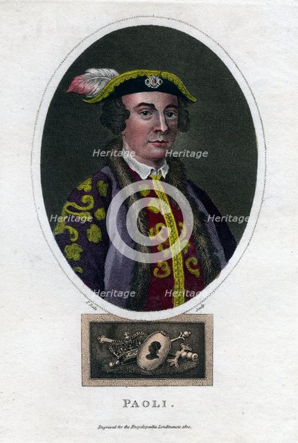 Pascal Paoli, 18th century Corsican general and patriot, (1820).Artist: Thomas Dale