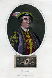 Pascal Paoli, 18th century Corsican general and patriot, (1820).Artist: Thomas Dale