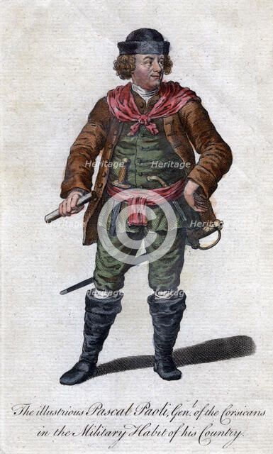 Pascal Paoli, 18th century Corsican general and patriot. Artist: Unknown