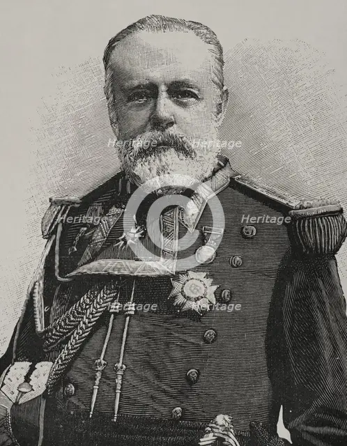 Pascual Cervera y Topete (1839-1909), Spanish admiral, 1898. Creator: Unknown.