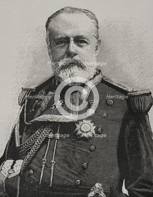 Pascual Cervera y Topete (1839-1909), Spanish admiral, 1898. Creator: Unknown.
