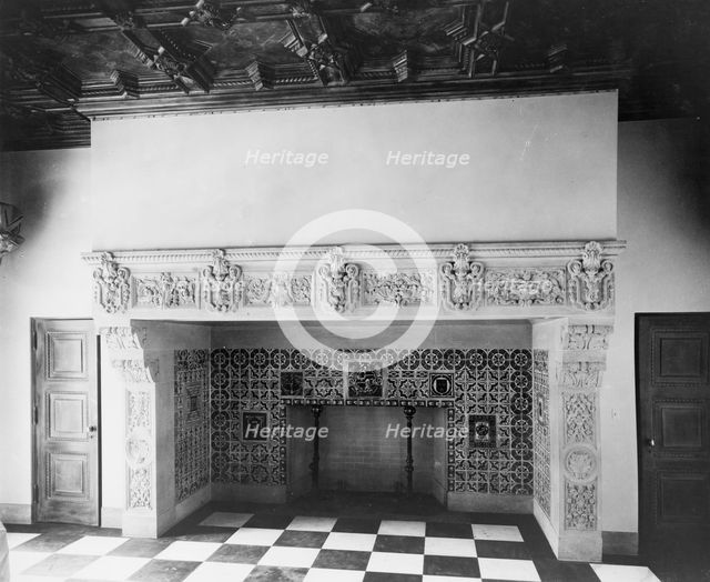 Pasadena, California, Mrs. Herbert Coppell home (interior) - enormous and elaborately..., 1917. Creator: Frances Benjamin Johnston.