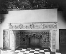 Pasadena, California, Mrs. Herbert Coppell home (interior) - enormous and elaborately..., 1917. Creator: Frances Benjamin Johnston