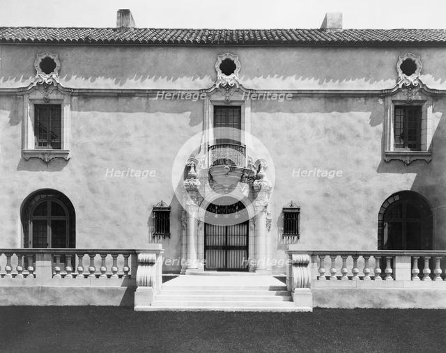 Pasadena, California, Mrs. Herbert Coppell home - view of doorway and entrance, 1917. Creator: Frances Benjamin Johnston.