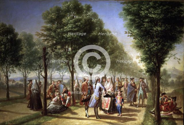 Paseo de las Delicias in Madrid', 1785 Francisco Bayeu..