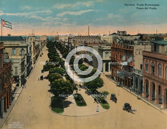 Paseo del Prado, Havana, Cuba, c1920. Artist: Unknown.
