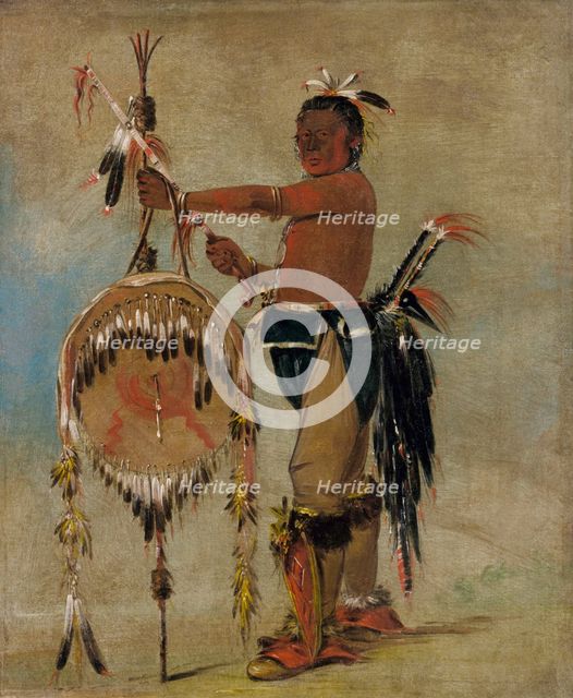 Pash-ee-pa-hó, Little Stabbing Chief, a Venerable Sauk Chief, 1835. Creator: George Catlin.