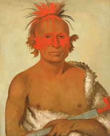 Pash-ee-pa-hó, Little Stabbing Chief, the Younger, One of Black Hawk's Braves, 1832. Creator: George Catlin