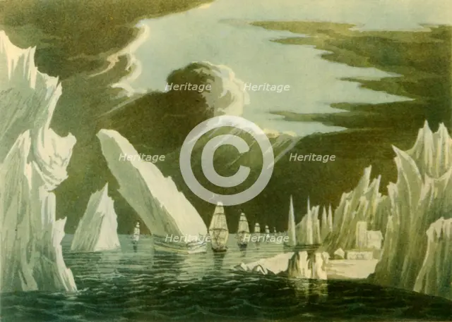 'Passage Through the Ice, June 1818', (1946).  Creator: Unknown.