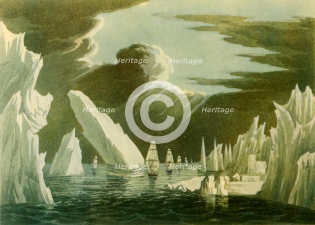 'Passage Through the Ice, June 1818', (1946).  Creator: Unknown.