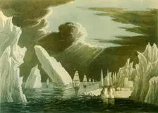 Passage Through the Ice, June 1818 (1946). Creator: Unknown
