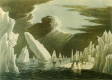 Passage Through the Ice, June 1818 (1946). Creator: Unknown