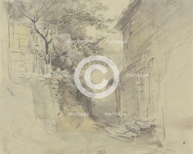 Passage between two houses, c1850-1905. Creator: Anton Burger.