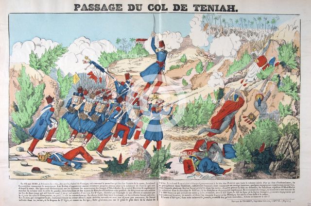Passage du Col Teniah, conquest of Algeria, 12th May 1840, France 19C. Artist: Unknown