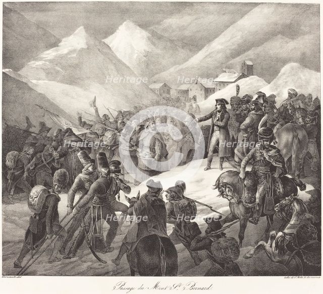 Passage du Mont St. Bernard (Napoleon's Army Crossing the St. Bernard Pass), 1822. Creator: Theodore Gericault.